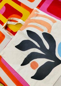 Abstract Plant Print Tote Bag