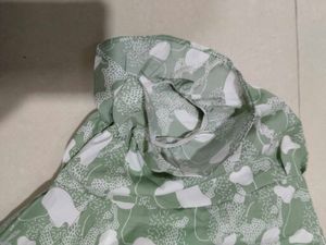 Sage Green Floral Print Midi Dress
