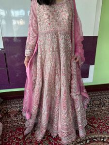 Pink embroided gown