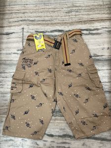 Boys' Printed Cargo Shorts with Belt
