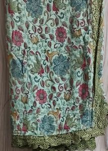 Floral Cursh Kurta with duppata set