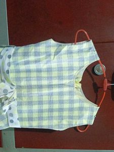 Charming Polka Dot &amp; Checked Kurta Set