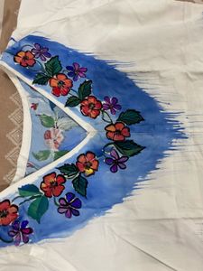 Hand Painted Kurti with Matching Duptta