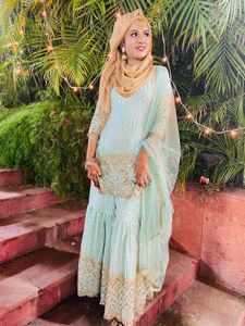 Beautiful Sequined Garara Suit