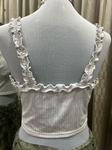 Flower Ruffle Crop Top