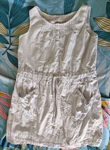 Lightweight Sleeveless Drawstring Dress