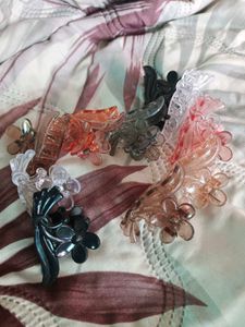 Set of Floral Hair Claw Clips