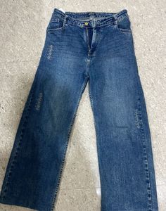 Womens Wide Leg vintage jeans zero wearing new art