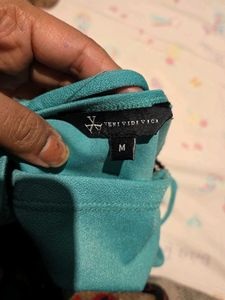 🇮🇳Freedom Sale🇮🇳Stylish Teal Crop Top