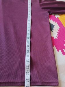 Stylish Burgundy Semi-Winter T-Shirt