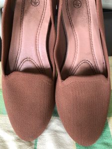 Comfortable Brown Knit Flats