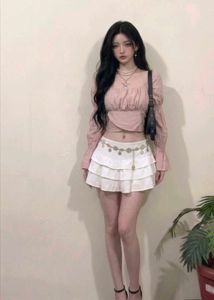 Pink Feminine Fairycore Cropped Top