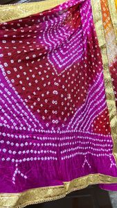 Art silk bandhej dupatta in multi colour ..only 3pcs available