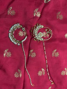 Exquisite Kundan & Pearl Nath Combo set