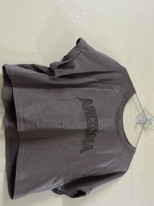 Grey "ARIZONA" Cropped T-Shirt