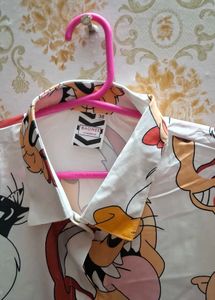 cartoon white long shirt