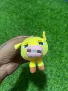 Minecraft Yellow Pig Plush Bagtag