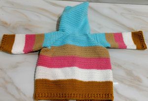 🧶 Handmade Crochet Baby Hoodie👼