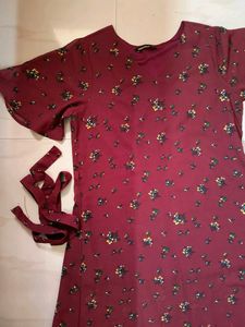 Maroon Mini Dress