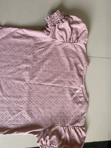 Chic Pink Puff Sleeve crop Top