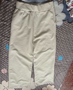 Comfortable Beige Cropped Pants