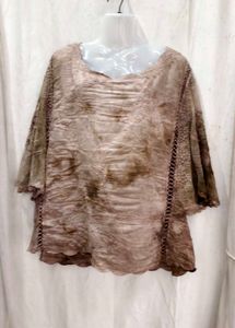 2208. Boho Tie-Dye Embroidered Kurta Top