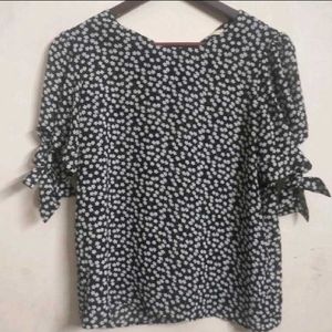 Chic Printed Short Sleeve Top
