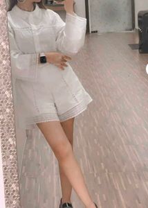 White Lace Trim Outfit