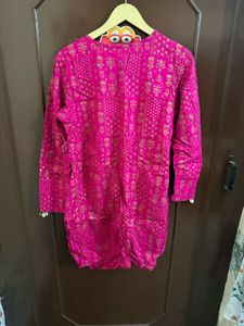 Rani Pink Shell Work Sharara suit