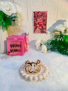 Chunky Gold Tone Cuff Bracelet