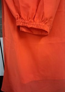 Pakistani Orange Embellished Kurta Set