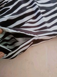 Zebra Print Wide Leg Pants