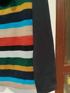 Striped Turtleneck Sweater
