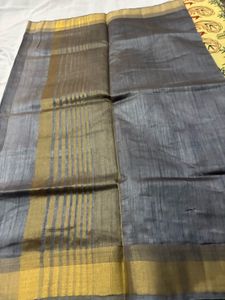 Elegant Grey Silk Saree