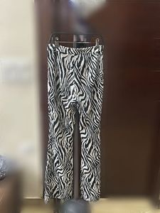 Zebra Print Flare Pants