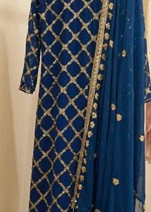 Stunning Blue Sequined Kurta
