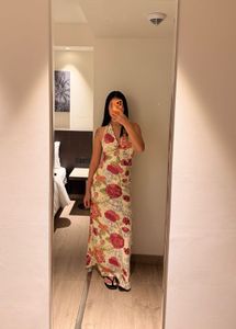 Floral Halter Neck Dress