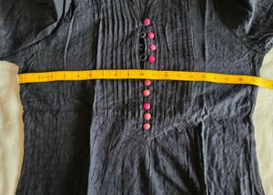 Elegant  Kurta with Pink Buttons