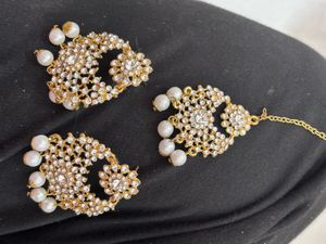 Exquisite Gold-Plated Kundan Necklace Set