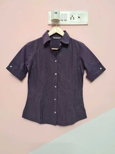 Striped Button-Up Formal Shirt
