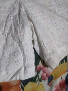 Chic White Eyelet Shorts