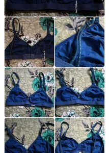 Comfortable Blue Cotton Bra