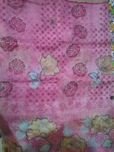 Elegant Pink Floral Saree