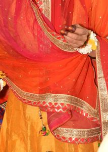 Yellow Kurta Set with white Dupatta