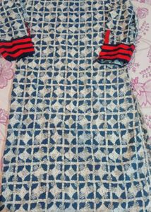 Stylish Printed 2pc Kurta with Tassels