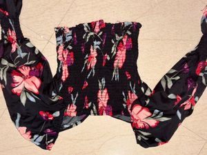 Floral Smocked Off-Shoulder Top