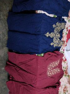 set of 2 Embroidered Kurta