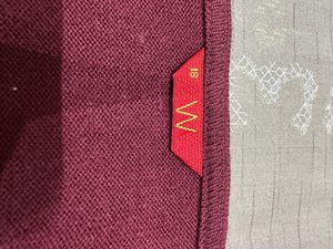 Maroon Embroidered Kurta
