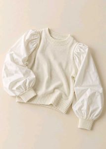 PUFF SLEEVE KNIT SWEATER