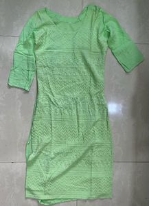 Lime Green Chikankari Kurta
